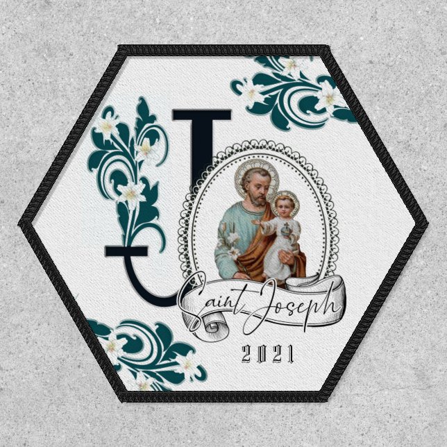 St. Joseph Jesus Religious Catholic Vintage Patch (Front)