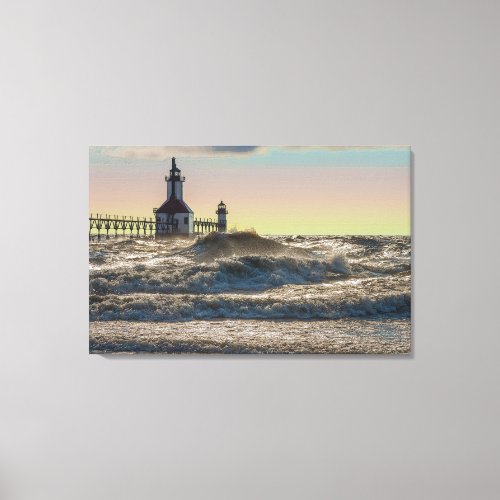 St Joseph Lighthouse Painterly Canvas Print