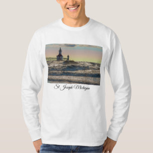 St Joseph Lighthouse Painterly Long Sleeve T-Shirt