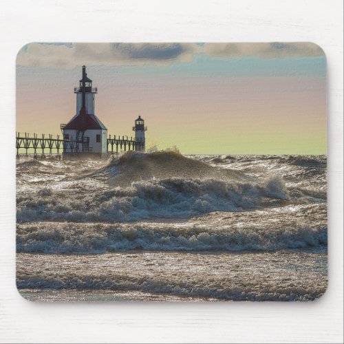 St Joseph Lighthouse Painterly Mouse Pad