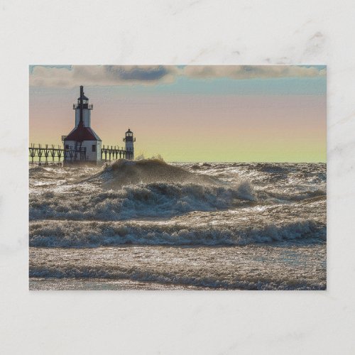 St Joseph Lighthouse Painterly Postcard
