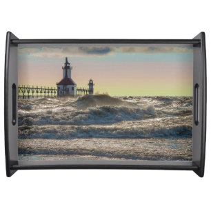 St Joseph Lighthouse Painterly Serving Tray