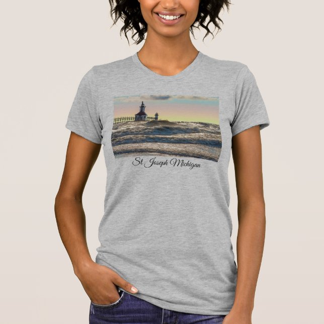 St Joseph Lighthouse Painterly T-Shirt (Front)