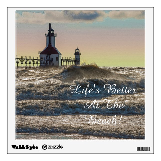 St Joseph Lighthouse Painterly Wall Decal (Front)