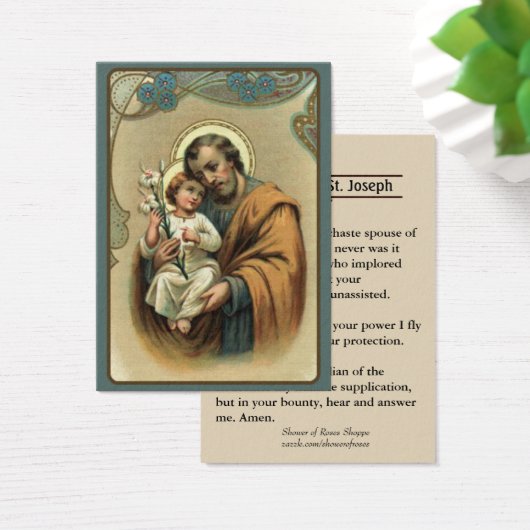 St. Joseph Memorare Holy Card (Desk)