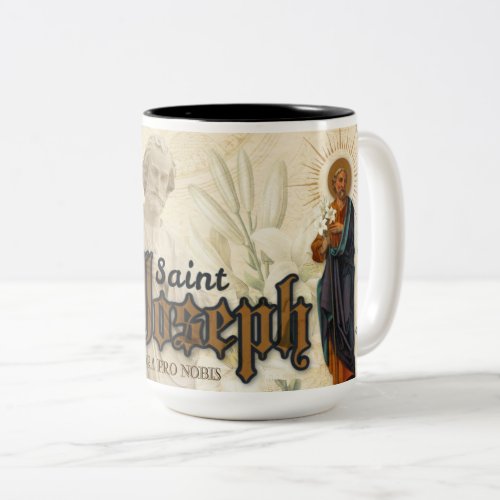 St Joseph Memorare Prayer Catholic Religious Two_Tone Coffee Mug
