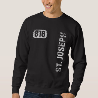 St Joseph Missouri 816 Area Code Vintage Retro Sweatshirt