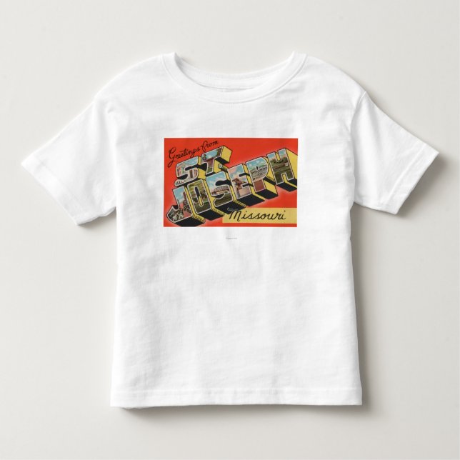 St. Joseph, Missouri - Large Letter Scenes Toddler T-shirt (Front)