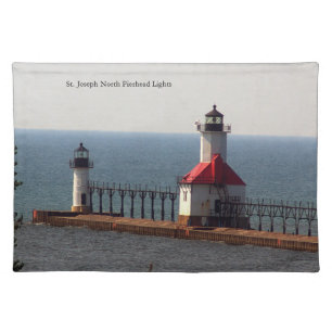 St. Joseph North Pierhead Lights cloth placemat
