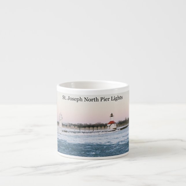 St. Joseph North Pierhead Lights espresso mug (Front)