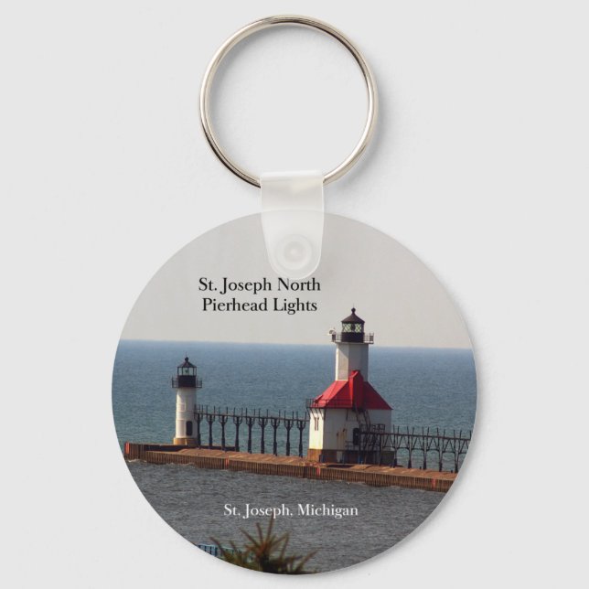 St. Joseph North Pierhead Lights key chain (Front)