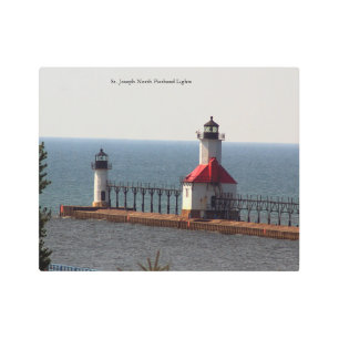 St. Joseph North Pierhead Lights metal wall art