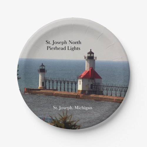 St Joseph North Pierhead Lights paper plate