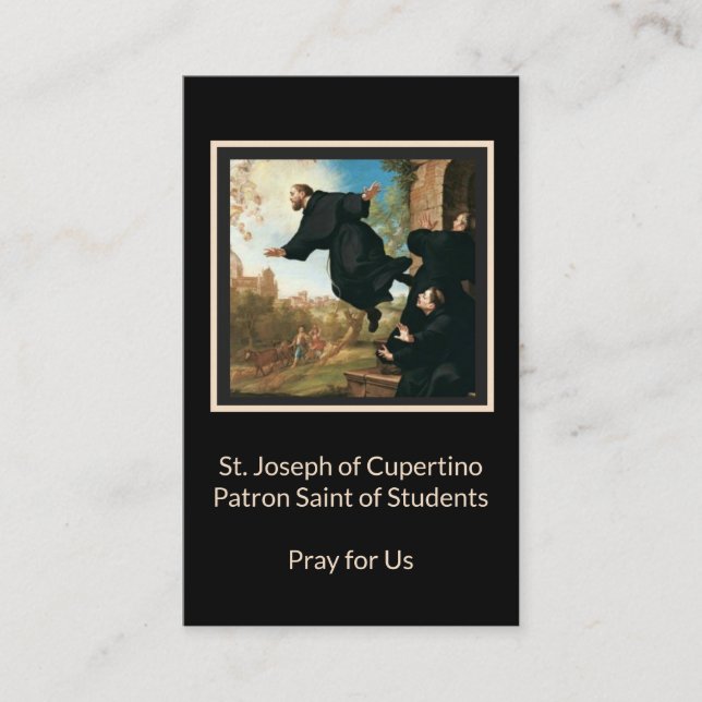 St. Joseph of Cupertino Catholic Holy  Card (Front)