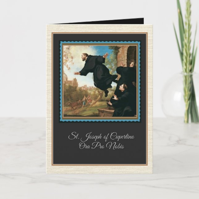 St. Joseph of Cupertino Catholic Prayer Card (Front)