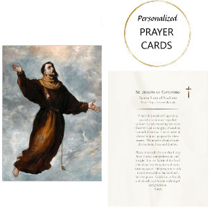 St. Joseph of Cupertino Catholic Prayer Card