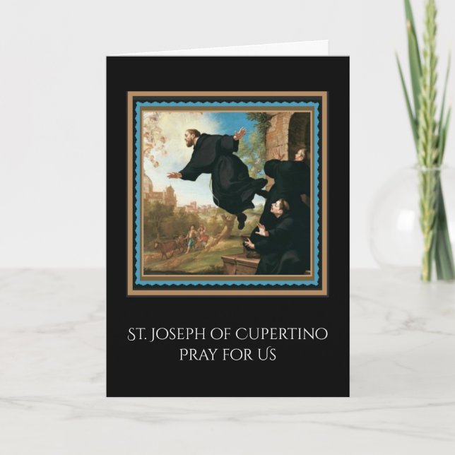 St. Joseph of Cupertino Catholic Prayer Card (Front)