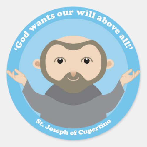 St Joseph of Cupertino Classic Round Sticker