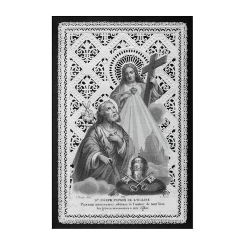 St Joseph Papal Symbols and the SHJ LT 02 Acrylic Print