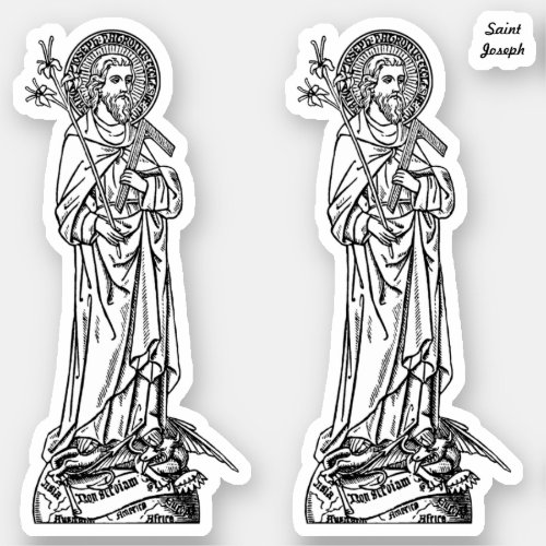 St Joseph Patron of the Church DT 01 Sticker