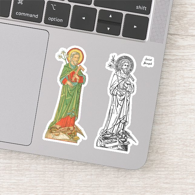 St. Joseph, Protector of the Church - 2 Different Sticker (Detail)