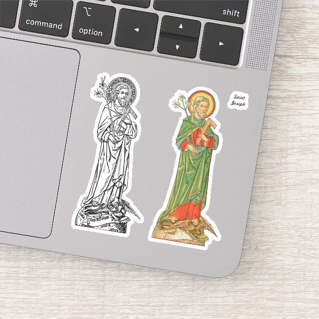 St. Joseph, Protector of the Church - 2 Different Sticker (Detail)