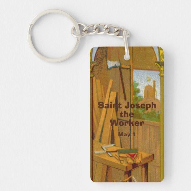 St. Joseph’s Workshop (BL 01) Keychain (Front)