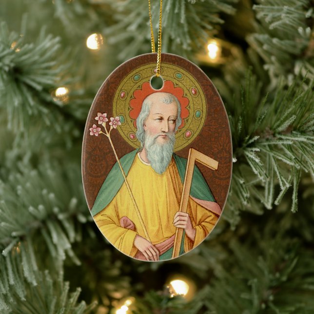 St. Joseph (SAU 35) Oval Ceramic Ornament (Tree)