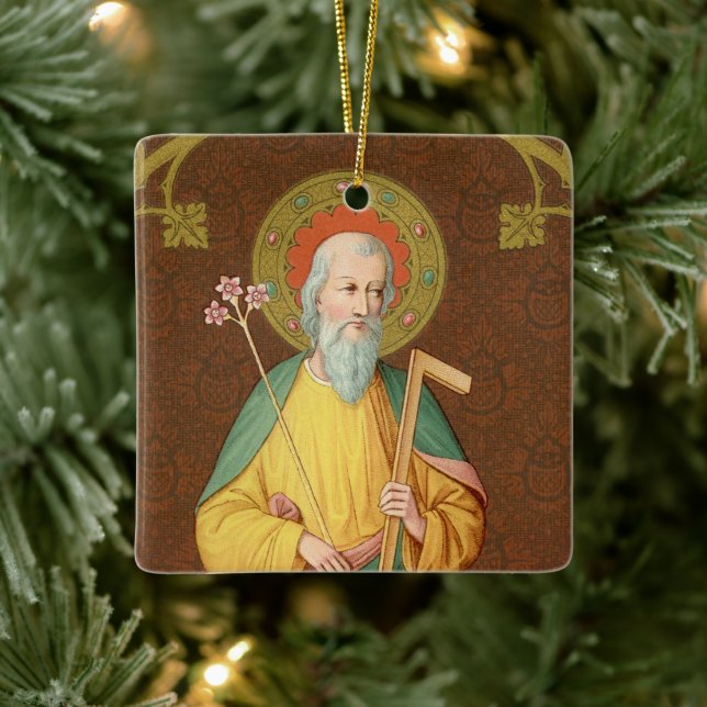 St. Joseph (SAU 35) Square Ceramic Ornament (Tree)