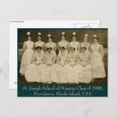 St Joseph School of Nursing Class of 1908 Postcard (Front/Back)