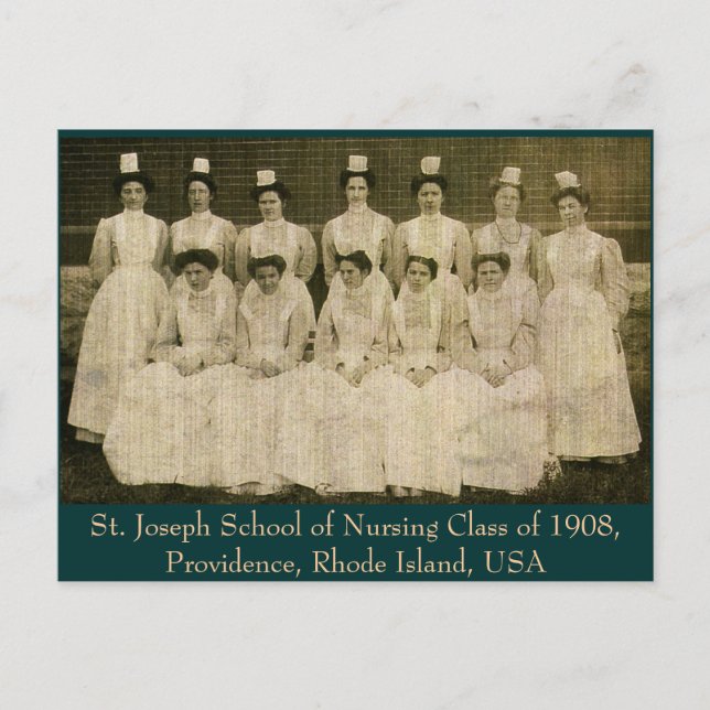 St Joseph School of Nursing Class of 1908 Postcard (Front)