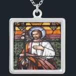 St. Joseph Stained Glass Window Necklace<br><div class="desc">St. Joseph Stained Glass Window Necklace</div>