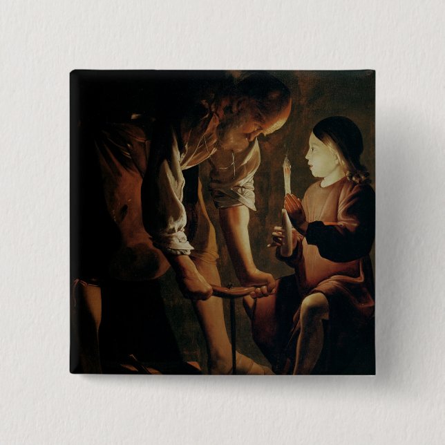 St. Joseph, the Carpenter Button (Front)