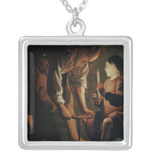 St. Joseph, the Carpenter Silver Plated Necklace