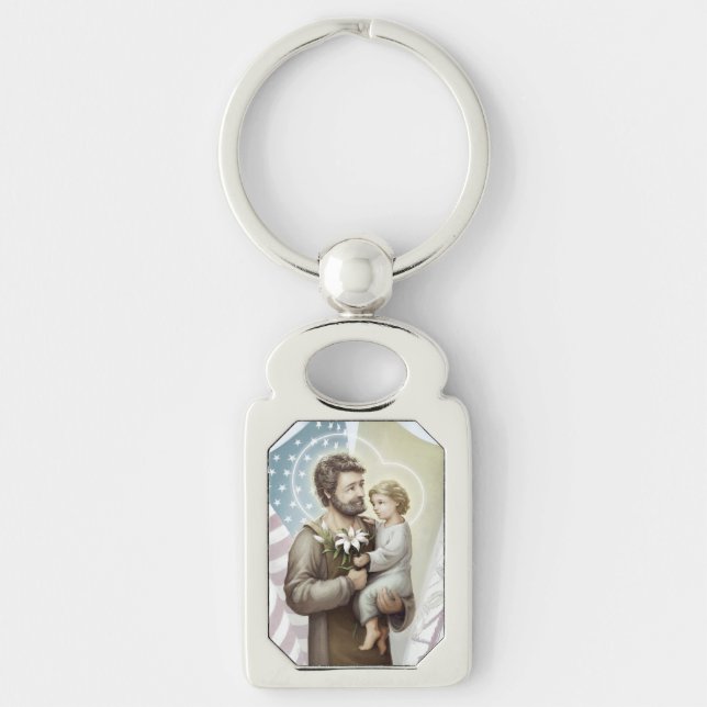 St. Joseph the Protector Keychain (Front)
