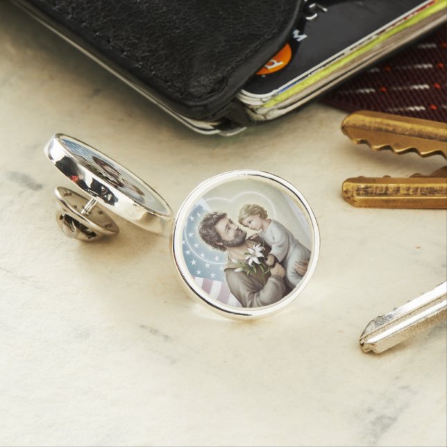 St. Joseph the Protector Lapel Pin (In Situ)