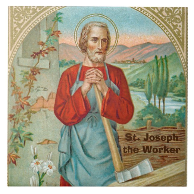 St. Joseph the Worker (BK 31) Ceramic Tile (Front)