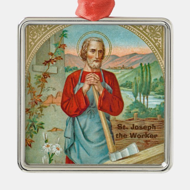 St. Joseph the Worker (BK 31) Metal Ornament (Front)