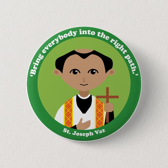 St. Joseph Vaz Button (Front)