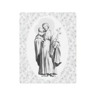 St. Joseph Vintage Engraving Metal Wall Art