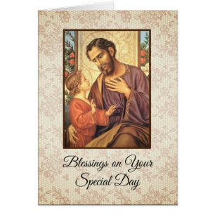 St. Joseph with Child Jesus Cards