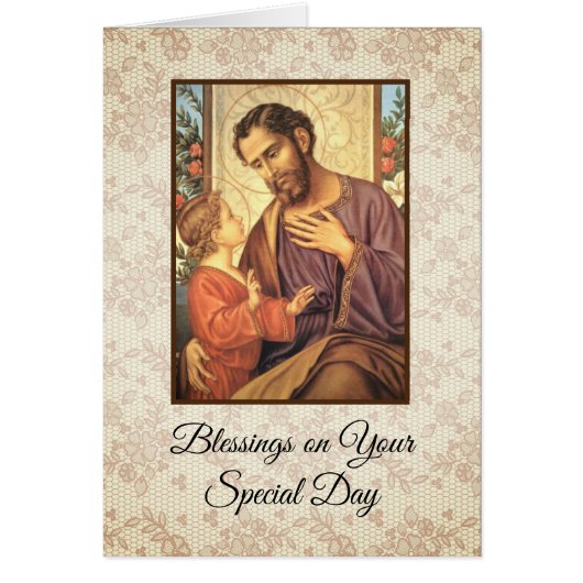 St. Joseph with Child Jesus Cards (Front)