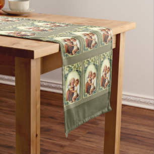 St. Joseph with the Child Jesus Lilies Long Table Runner