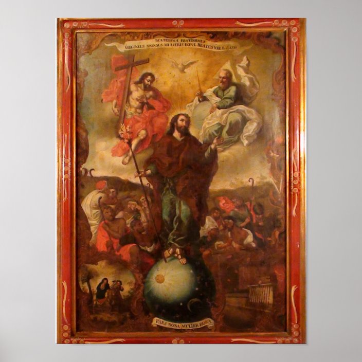 St Joseph with the Holy Trinity Poster | Zazzle.com