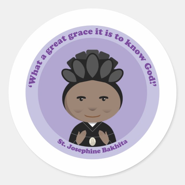 St. Josephine Bakhita Classic Round Sticker (Front)