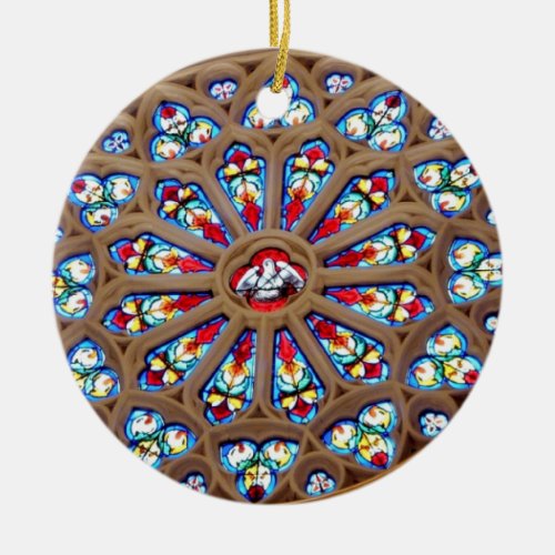 St Josephs Cathedral _ Stained Glass Window Ceramic Ornament