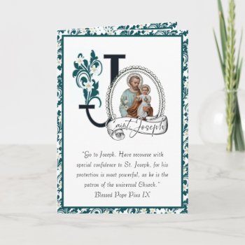St. Joseph's Day Feast Jesus Religious Prayer Card by ShowerOfRoses at Zazzle