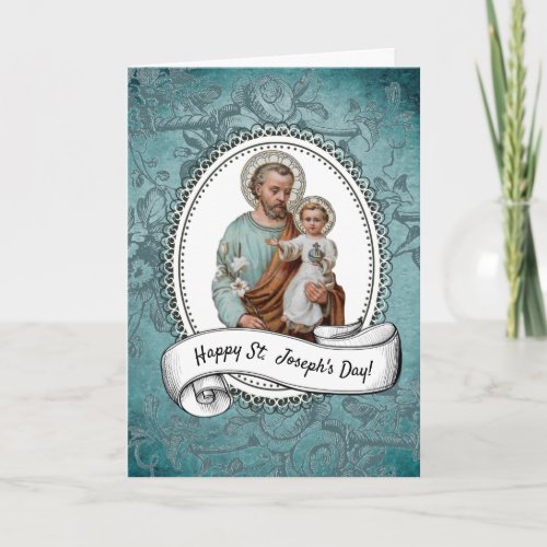 St Josephs Day Feast Jesus Religious Prayer Card