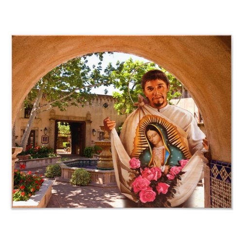 ST JUAN DIEGO AND OUR LADY OF GUADALUPE PHOTO PRINT