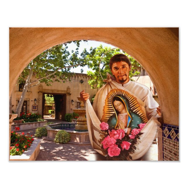 ST. JUAN DIEGO AND OUR LADY OF GUADALUPE. PHOTO PRINT (Front)